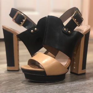 Vince Camuto Studded Block Heel Slingbacks